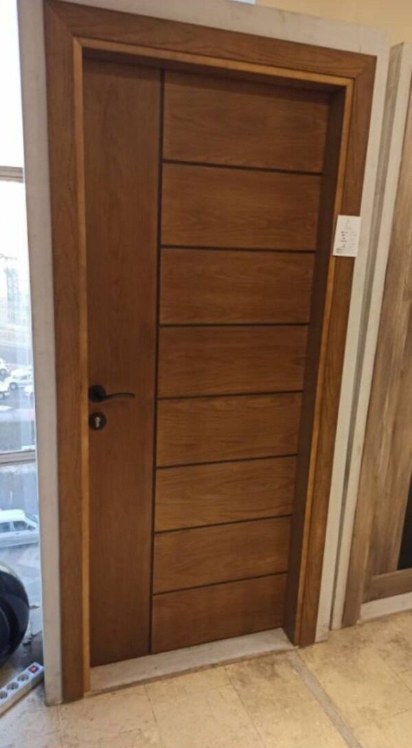 درب اتاقی و سرویس سی ان سی روکش راش و بلوط با رنگ پلی ارتان کد 108